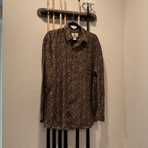 Men's 100% Silk Button-Up Shirt